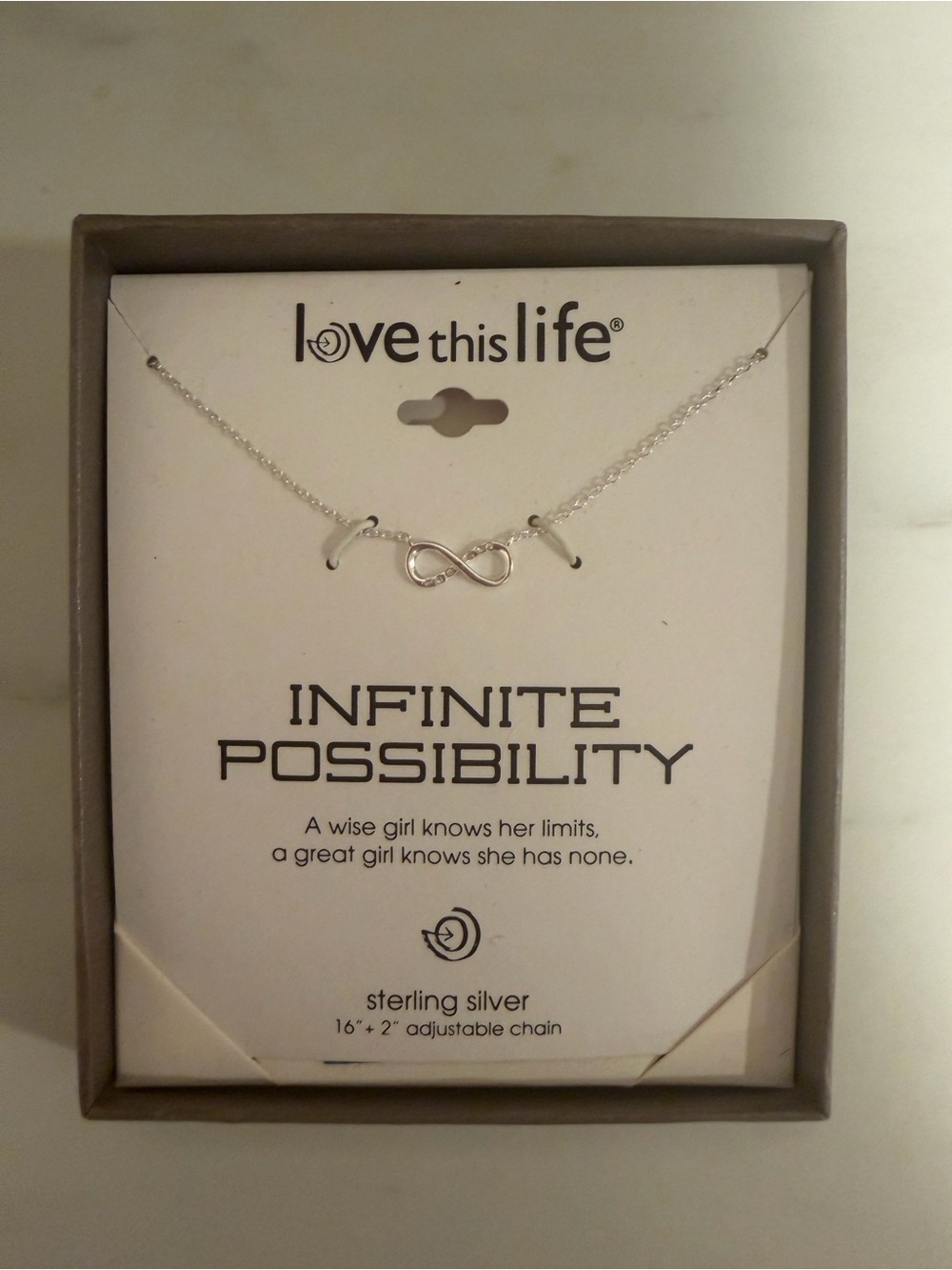 Sterling Silver Infinity Necklace - Silver